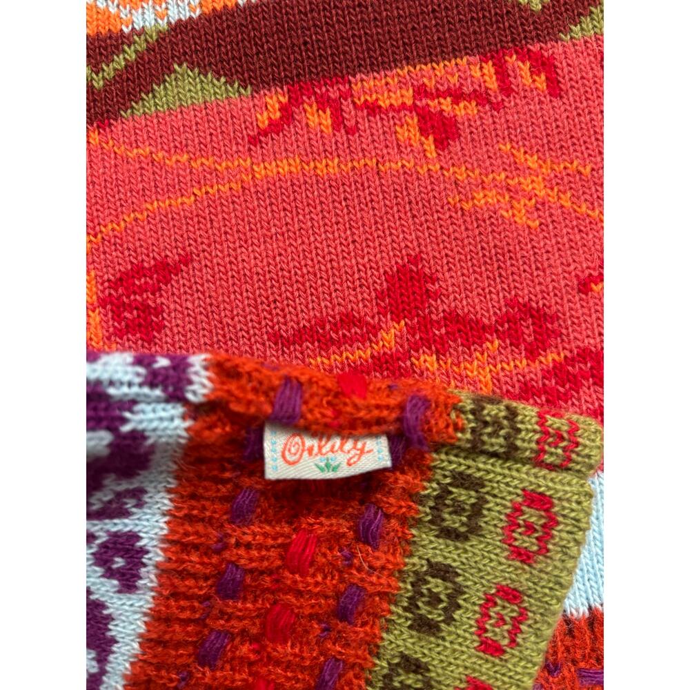 Vintage 90s Oilily sweater colorful soft knit Made in Italy mock neck - Picture 12 of 12